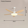 WOMO 5 Blade Modern Ceiling Fan Lamp-WM5131 thumbnail