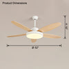 WOMO 5 Blade Modern Ceiling Fan Lamp-WM5131 thumbnail