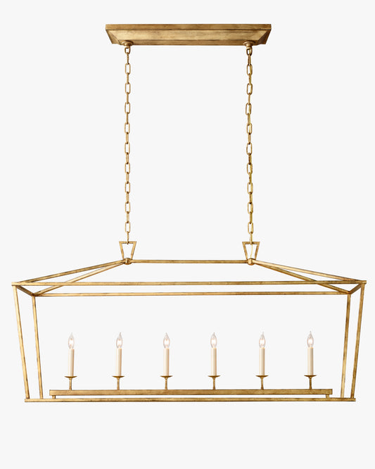 WOMO Candelabra Rectangular Lantern Chandelier – Openwork