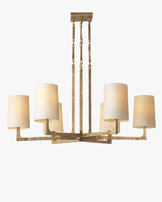 WOMO Hammered Metal Arm Shaded Chandelier – Wright