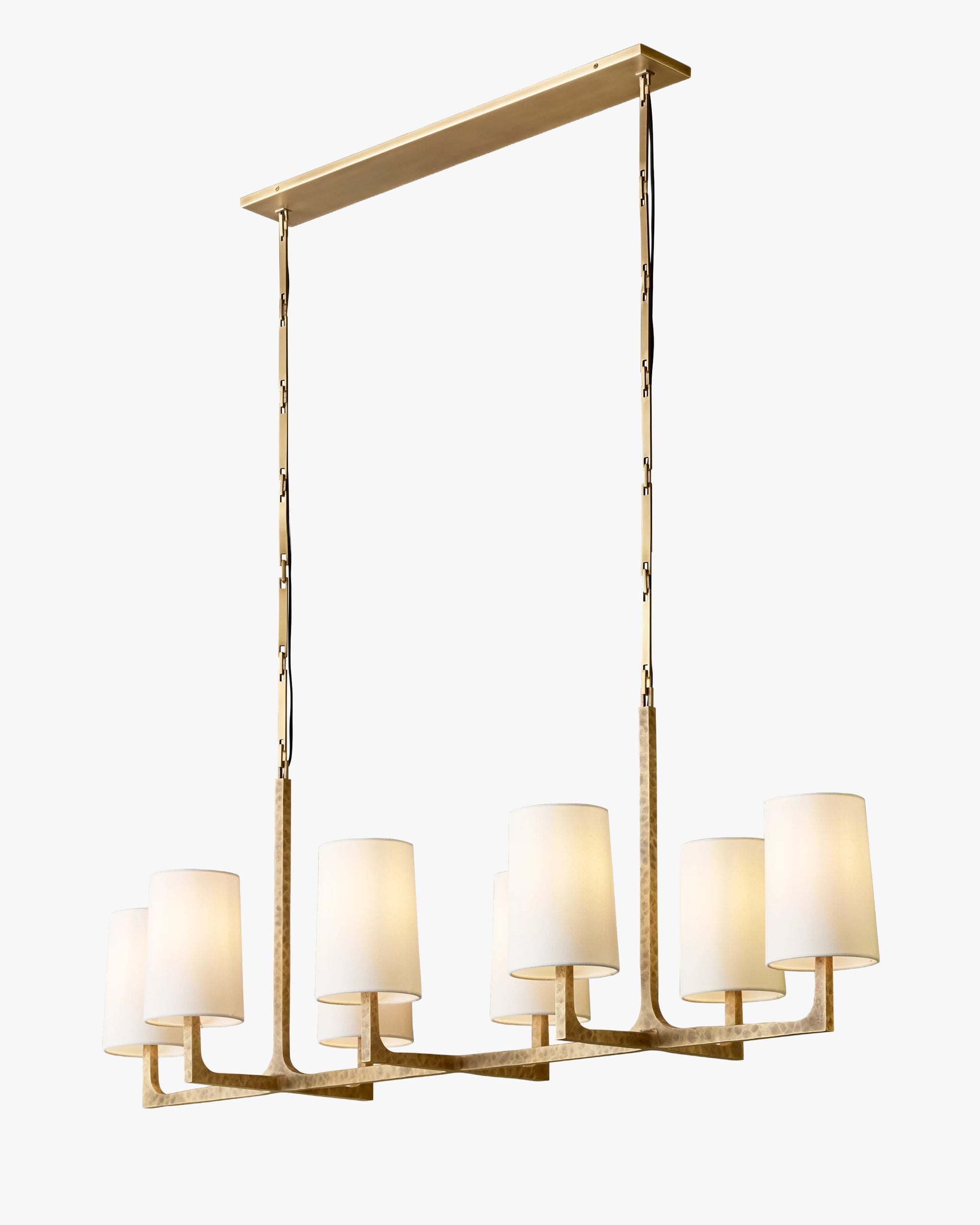 WOMO Shaded Hammered Metal Linear Chandelier – Wright