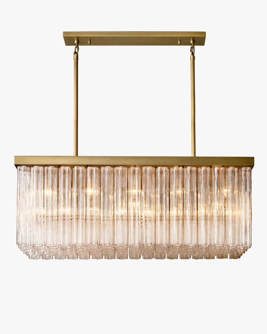 WOMO Tronchi Glass Rectangular Chandelier - Cielo