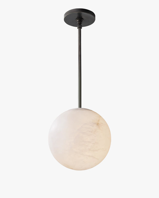 WOMO 11 Inch Hand-carved Alabaster Globe Pendant Light - Celestial