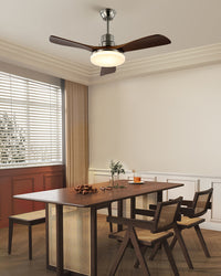 WOMO Mid Century Modern Ceiling Fan Lamp-WM5147