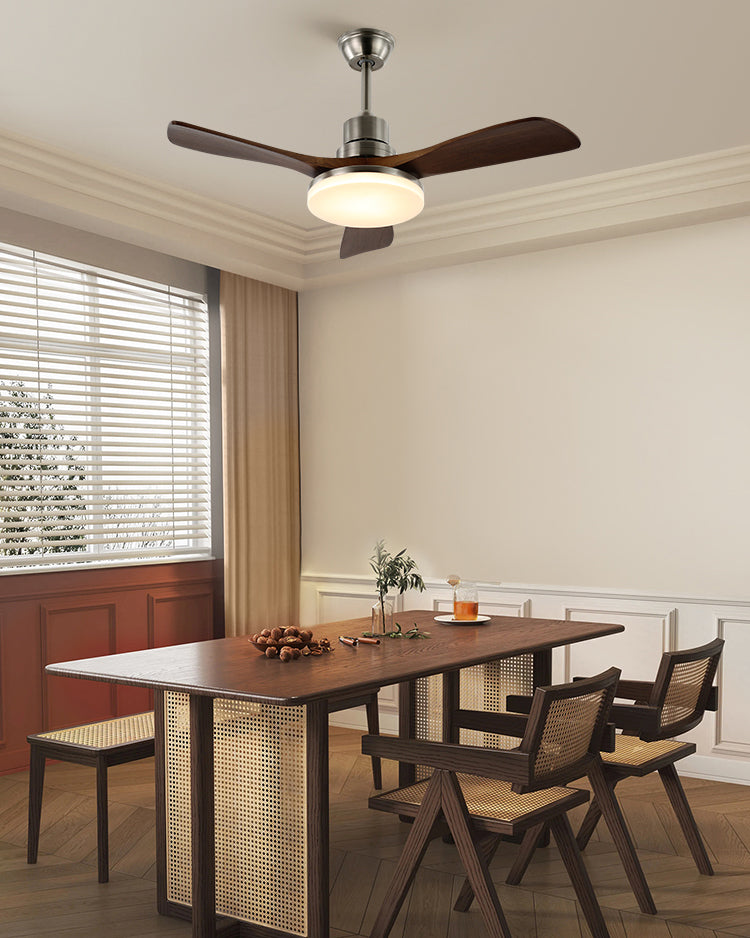 WOMO Mid Century Modern Ceiling Fan Lamp-WM5147