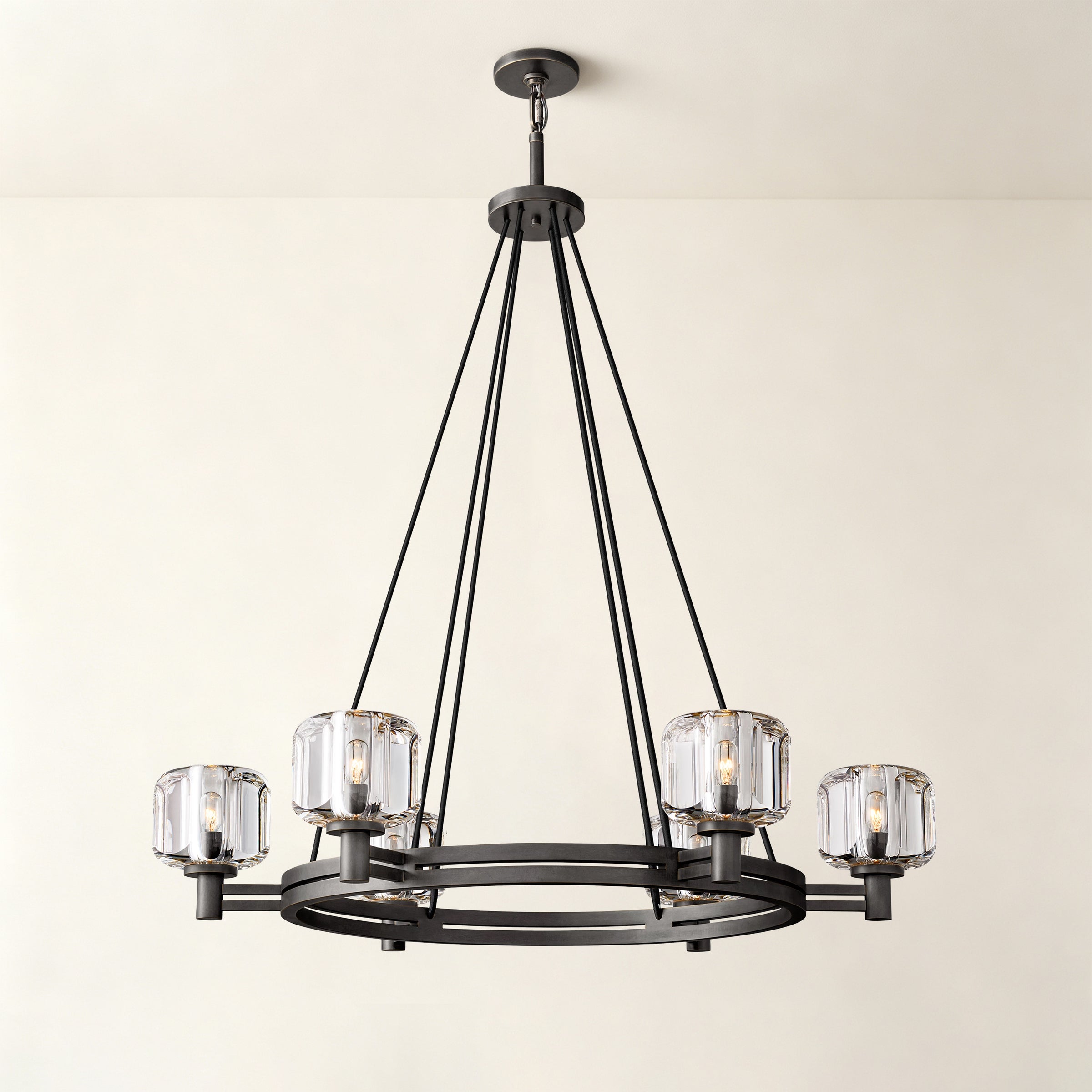 WOMO Crystal Round Candle Chandelier - Demaret