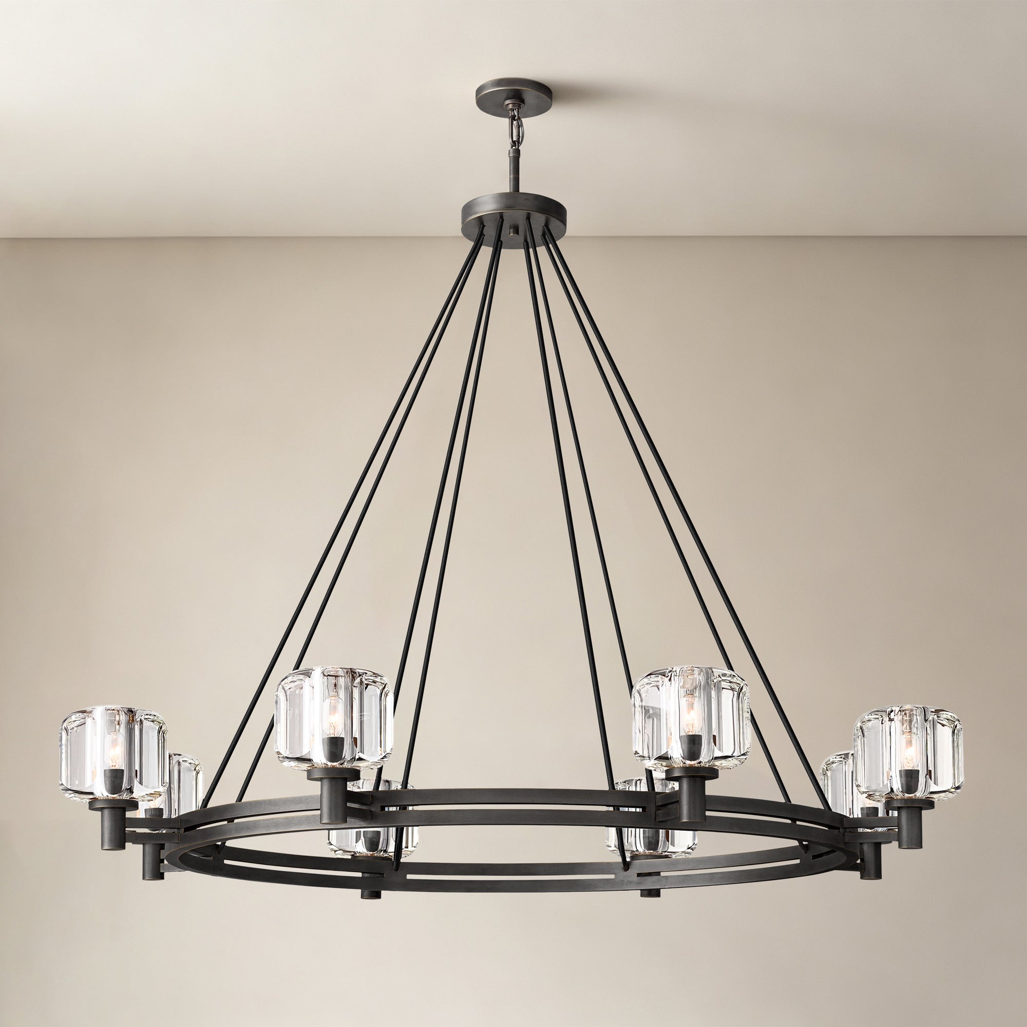 WOMO Crystal Round Candle Chandelier - Demaret
