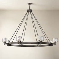 WOMO Crystal Round Candle Chandelier - Demaret