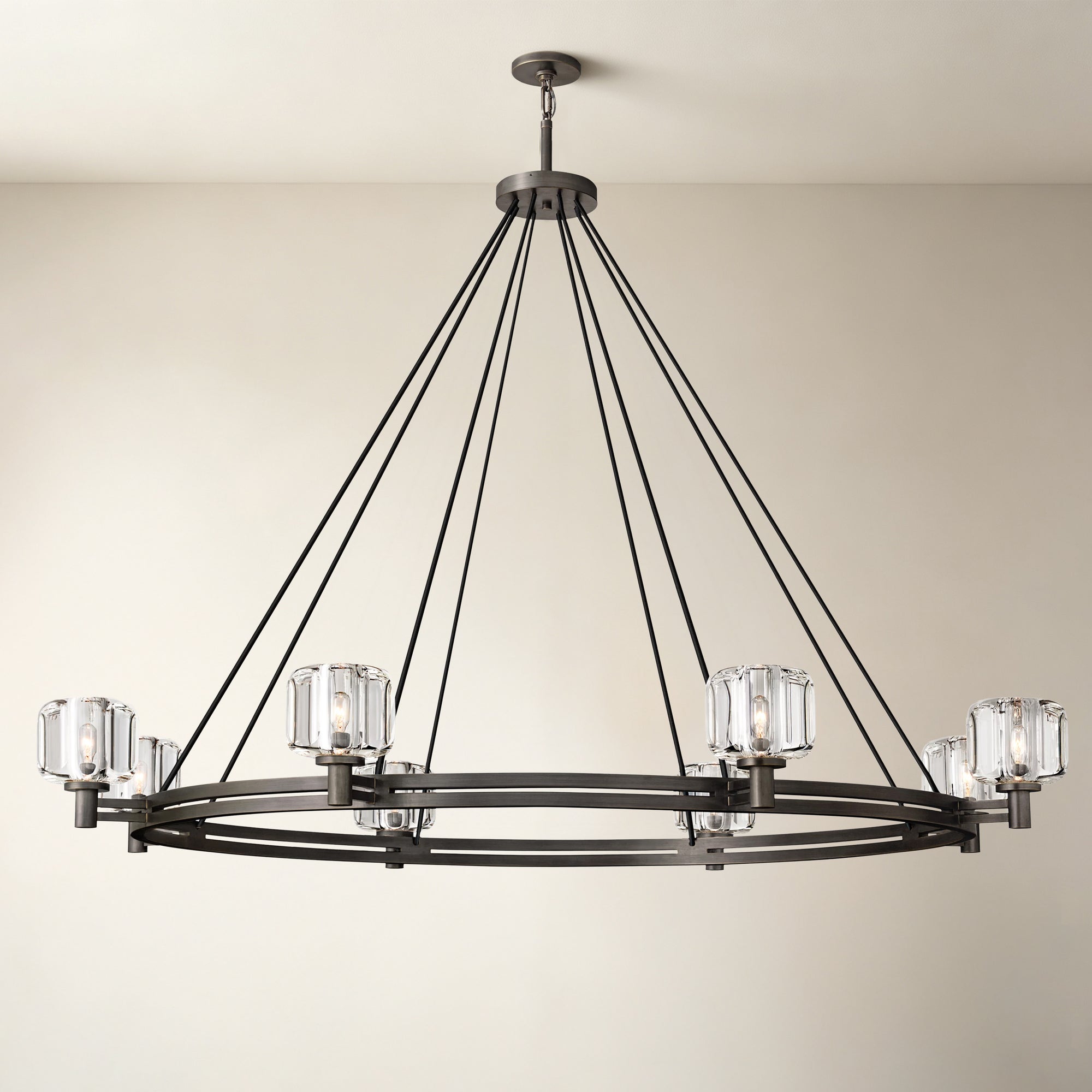 WOMO Crystal Round Candle Chandelier - Demaret