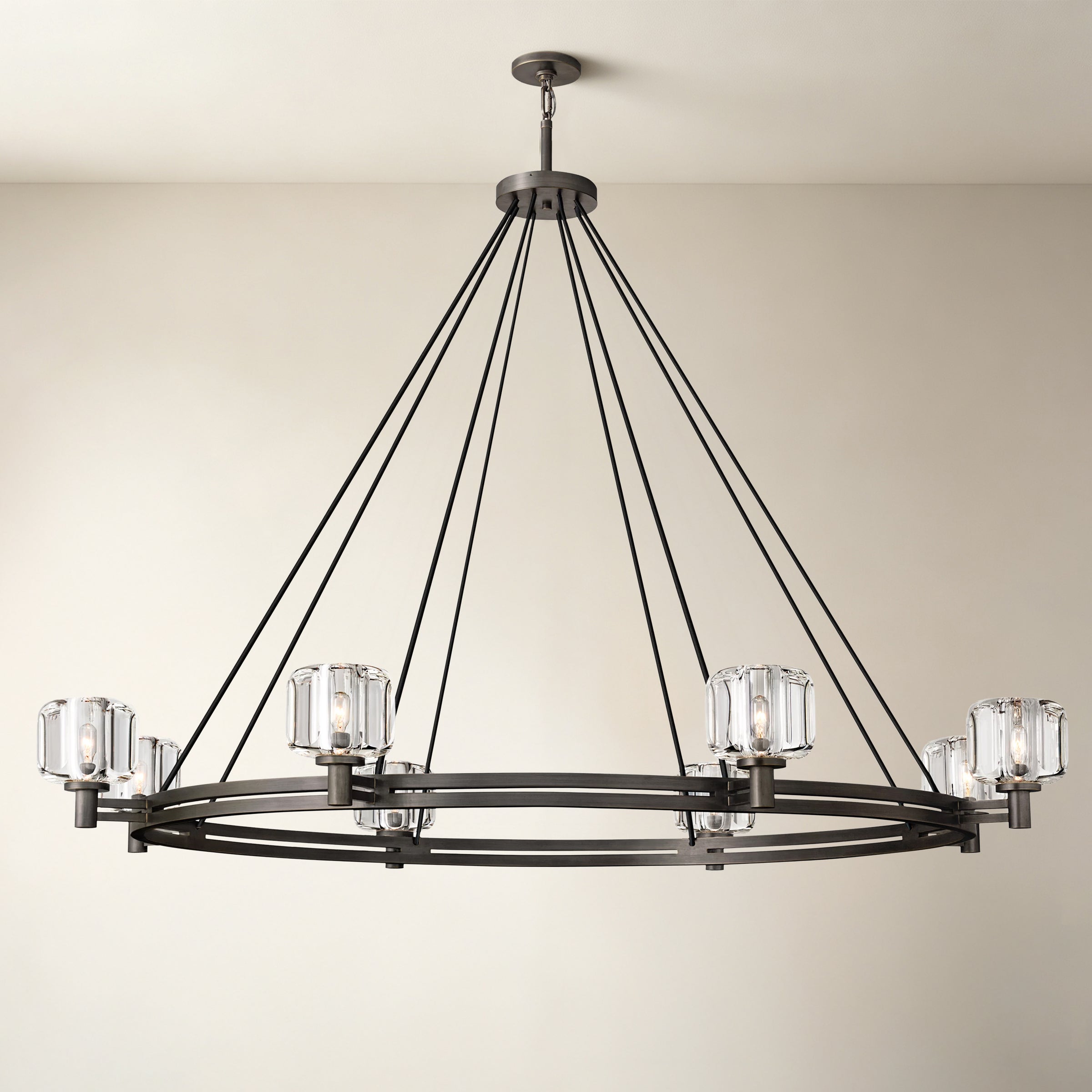 WOMO Crystal Round Candle Chandelier - Demaret