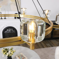 WOMO Crystal Round Candle Chandelier - Demaret