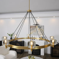 WOMO Crystal Round Candle Chandelier - Demaret