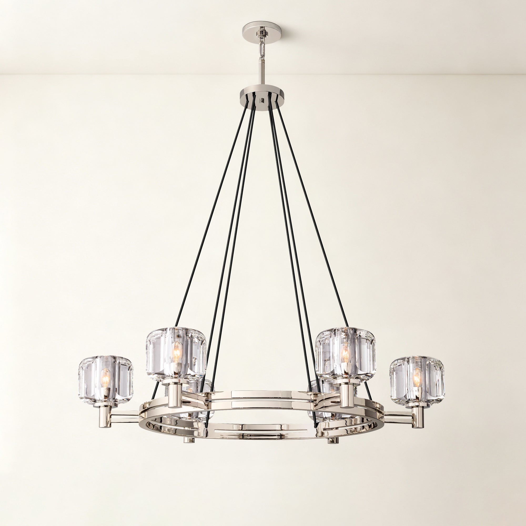 WOMO Crystal Round Candle Chandelier - Demaret