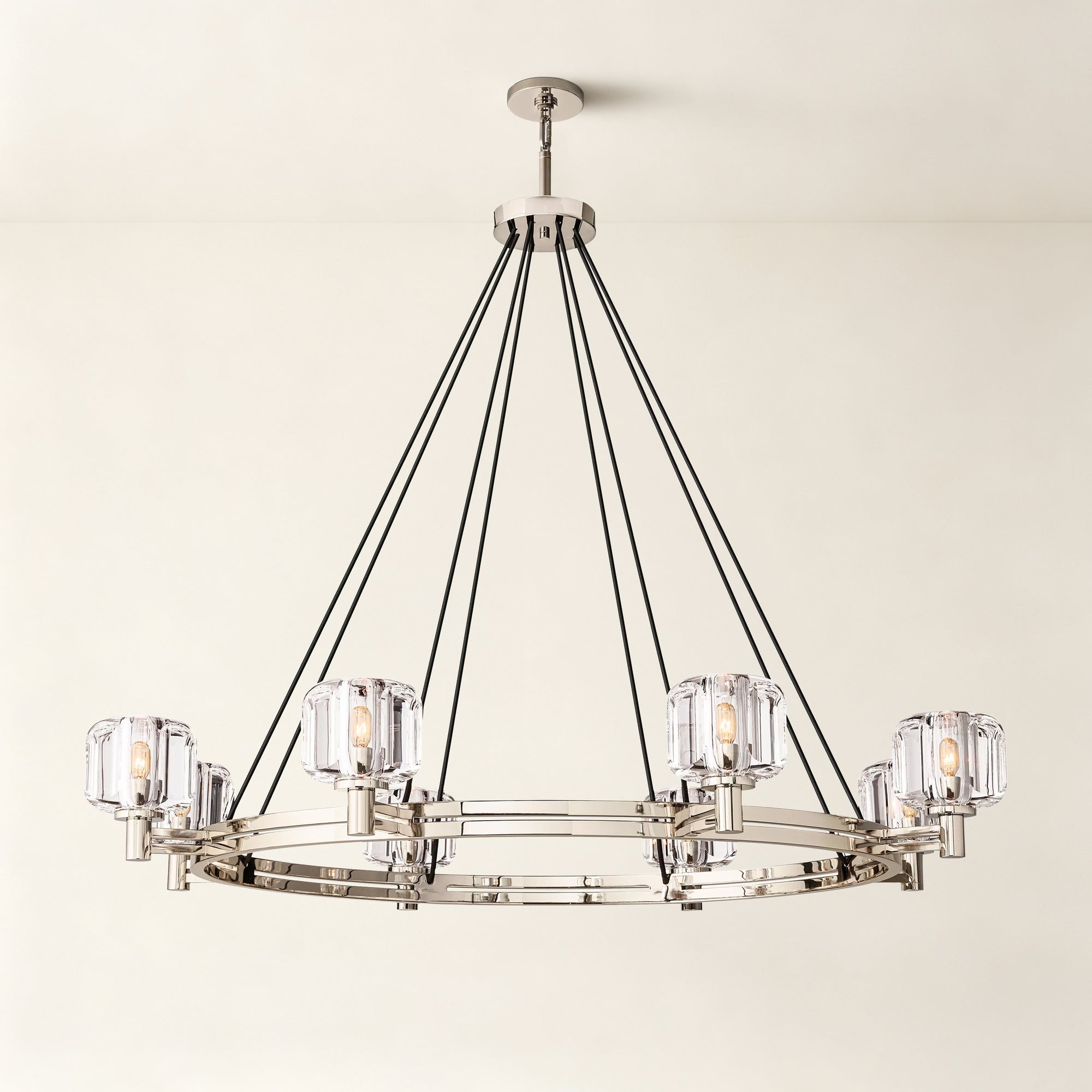 WOMO Crystal Round Candle Chandelier - Demaret