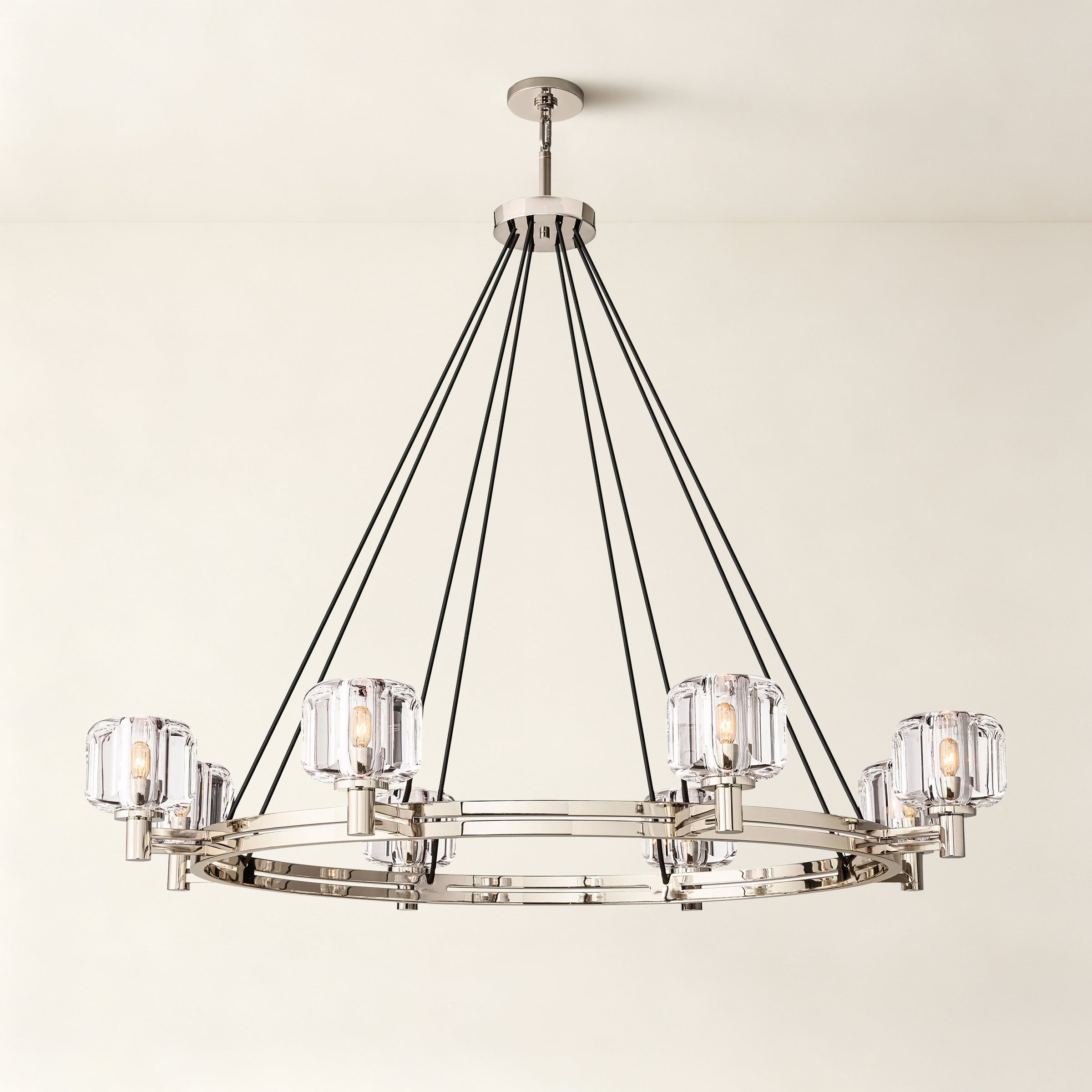 WOMO Crystal Round Candle Chandelier - Demaret