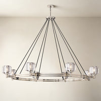 WOMO Crystal Round Candle Chandelier - Demaret