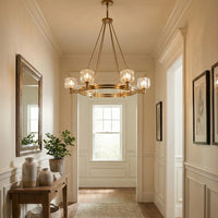 WOMO Crystal Round Candle Chandelier - Demaret