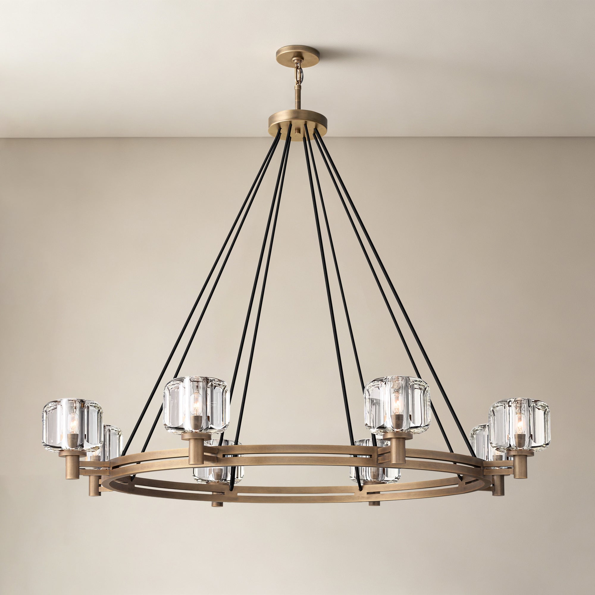 WOMO Crystal Round Candle Chandelier - Demaret