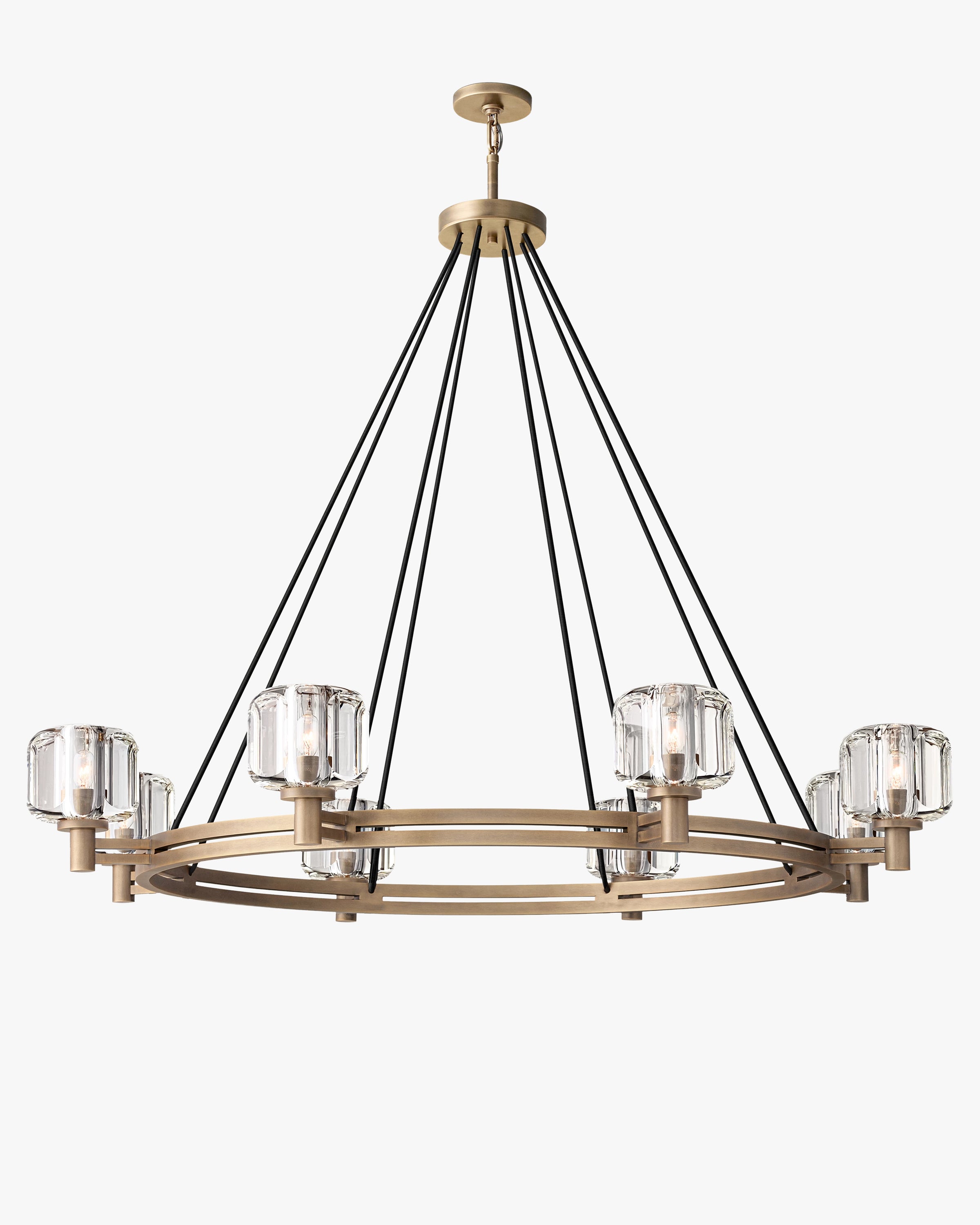 WOMO Crystal Round Candle Chandelier - Demaret