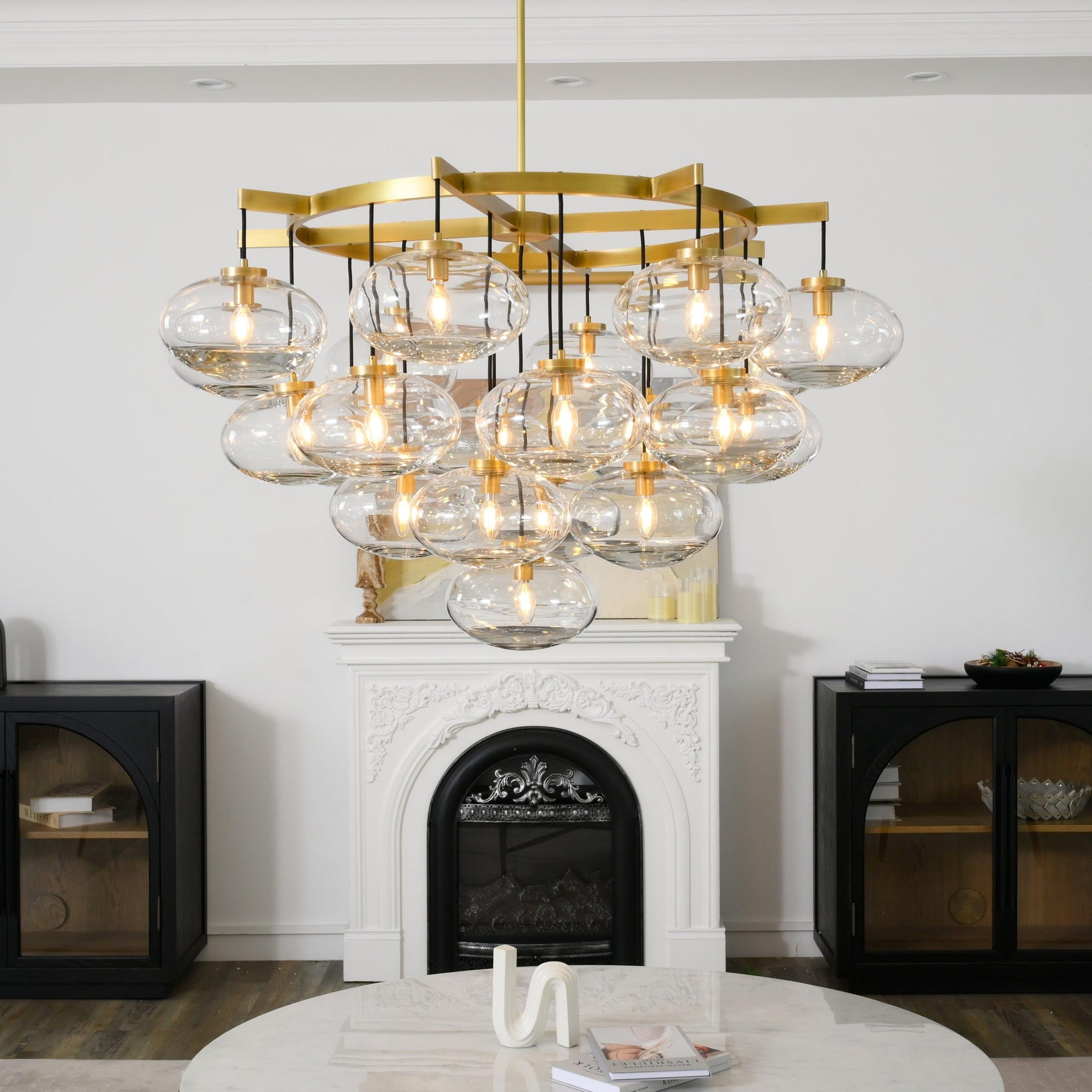 WOMO Globe Glass Cluster Chandelier - Cabrette