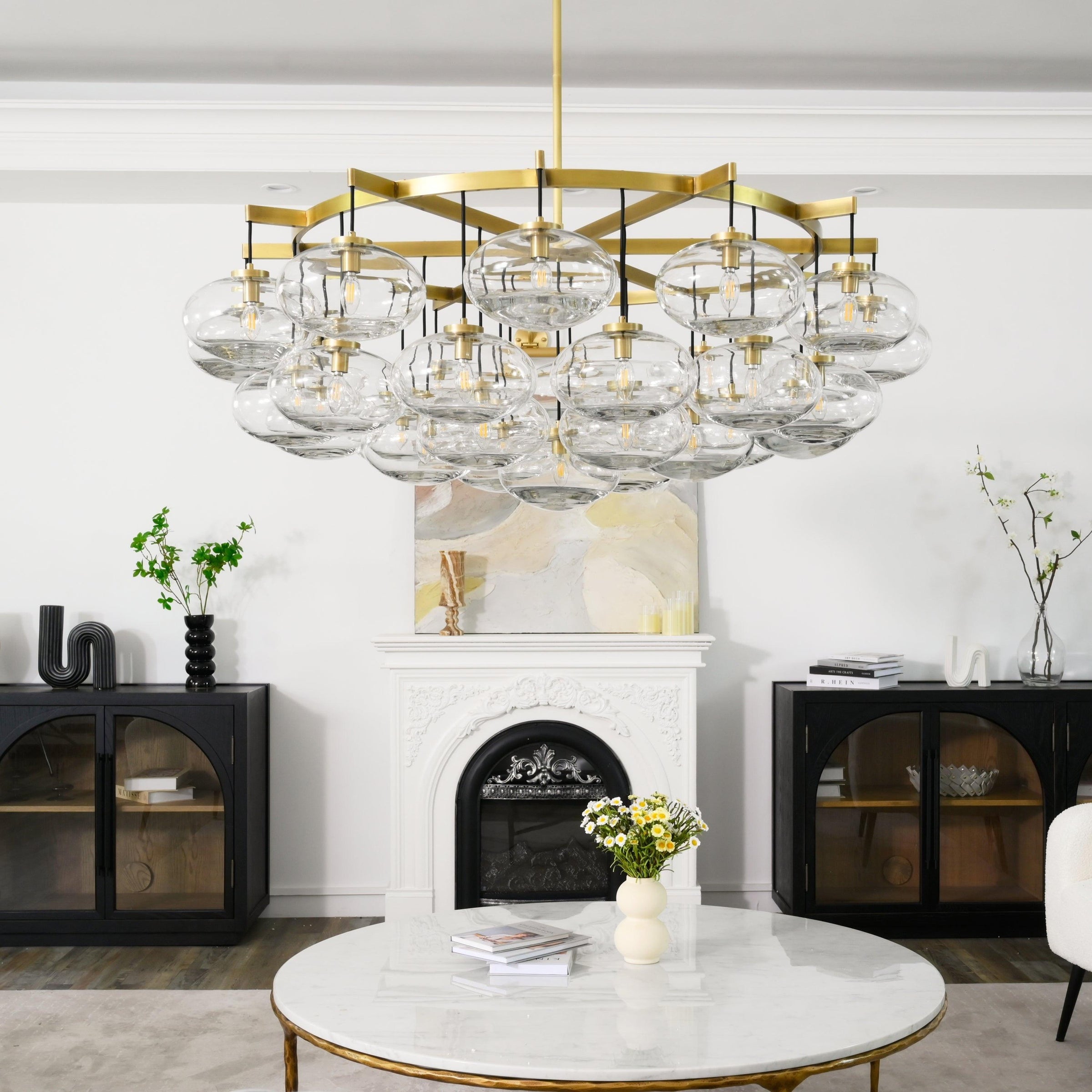 WOMO Globe Glass Cluster Chandelier - Cabrette