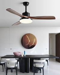WOMO 42" Wood-look Ceiling Fan Lamp - WM5154