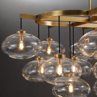 WOMO 72 inch Glass Bubble Oval Chandelier - Cabrette