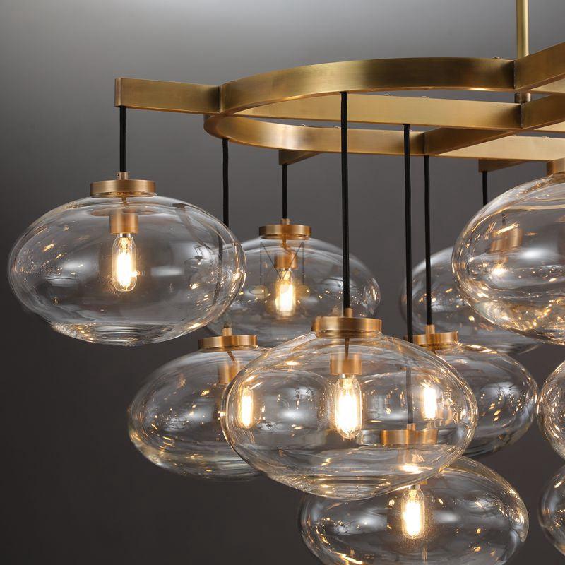 WOMO 72 inch Glass Bubble Oval Chandelier - Cabrette