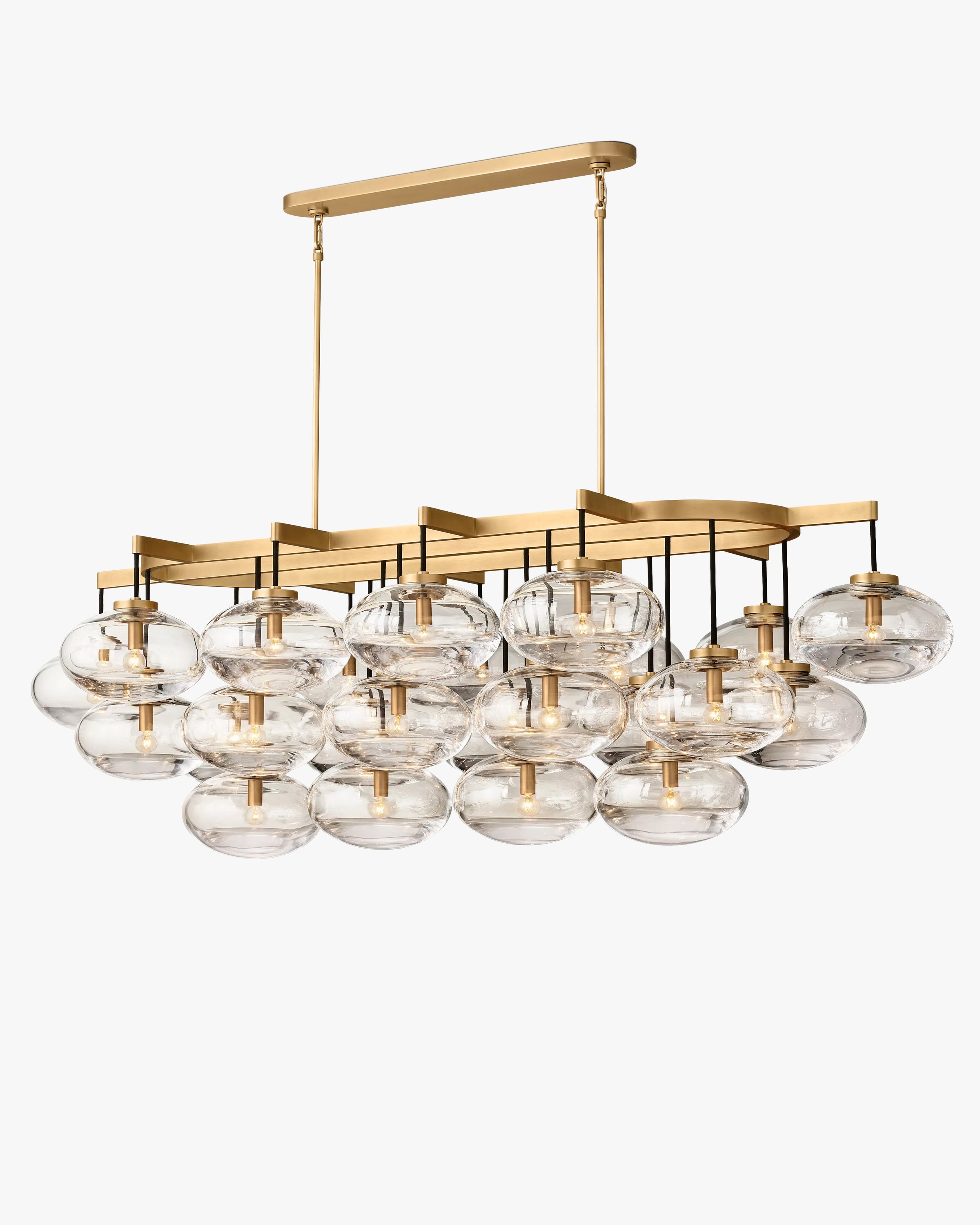 WOMO 72 inch Glass Bubble Oval Chandelier - Cabrette