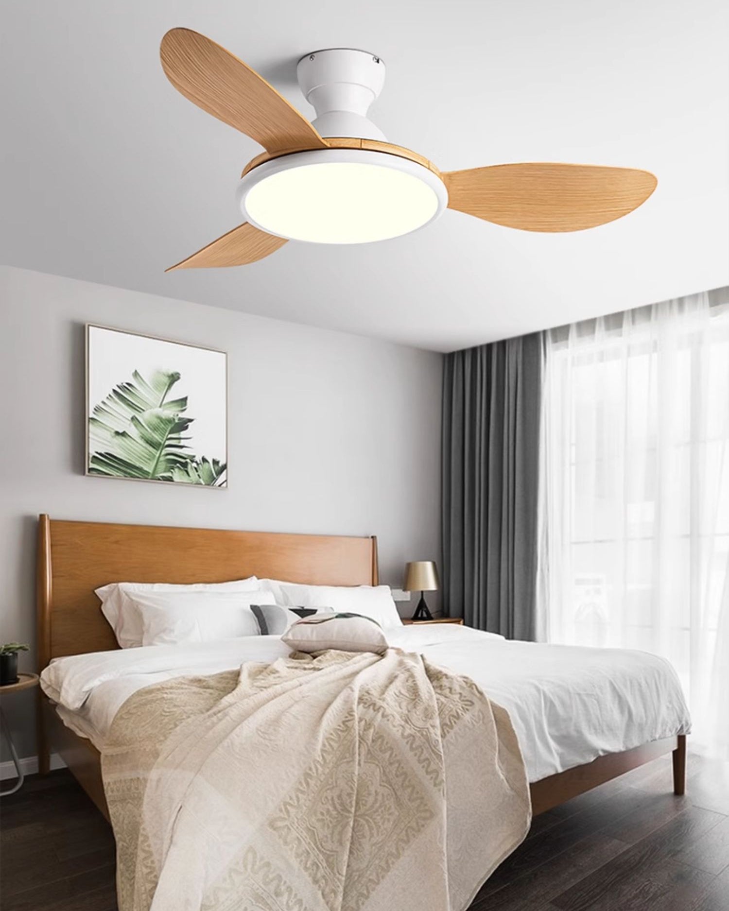 WOMO 42" Low Profile Ceiling Fan with Bright Light - WM5156