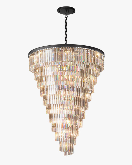 WOMO Crystal Prism Cascading Chandelier - Helix