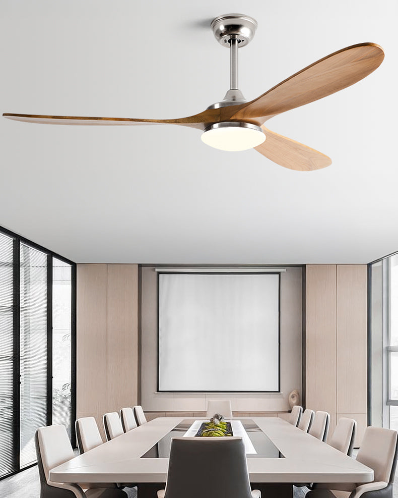 WOMO Large Wood Ceiling Fan with Light - WM5161