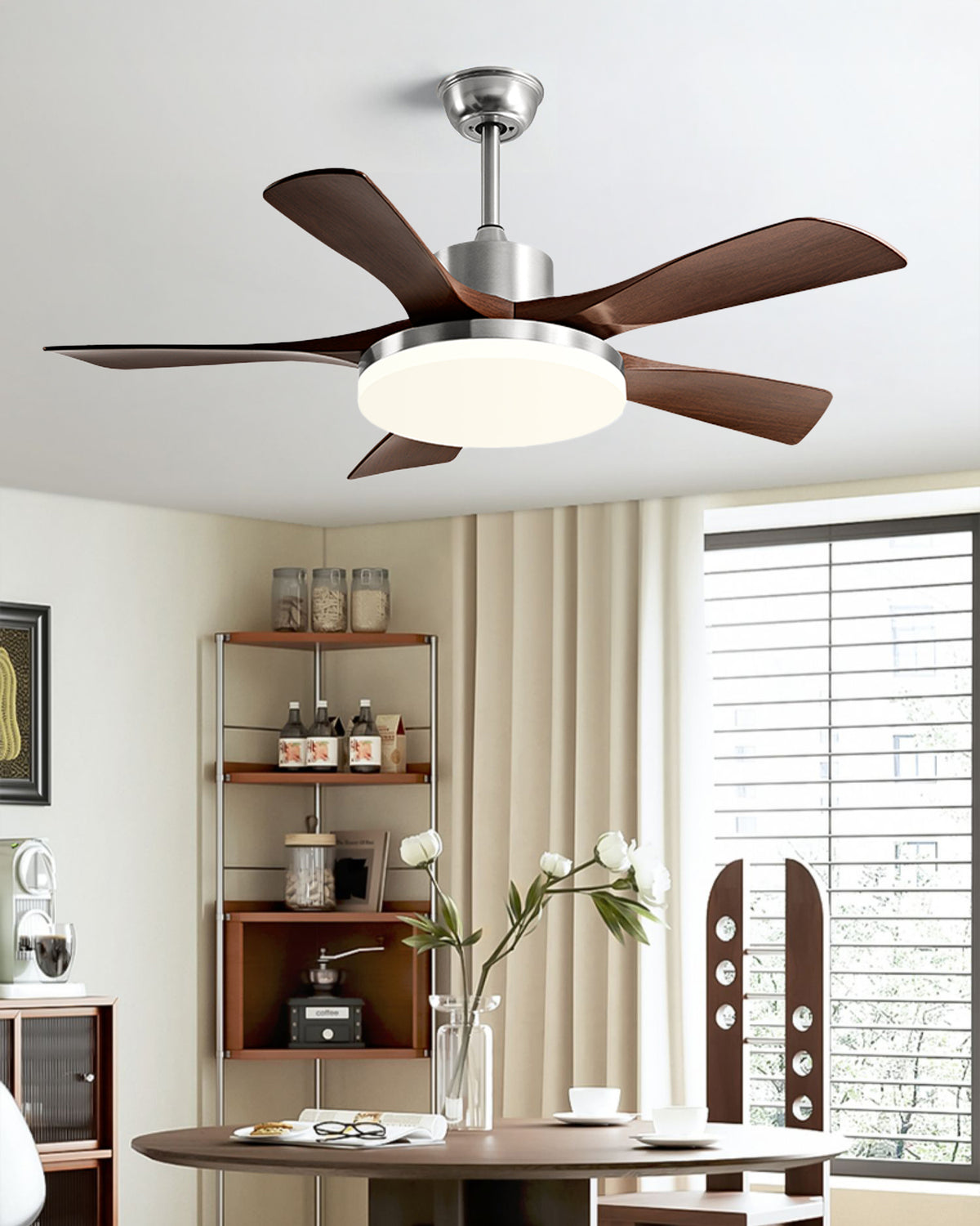 WOMO 5 Blade Ceiling Fan with Bright Light - WM5163