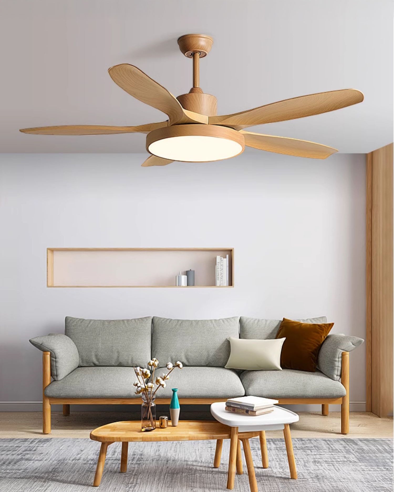 WOMO 52 inch Five Blade Ceiling Fan with Light - WM5167