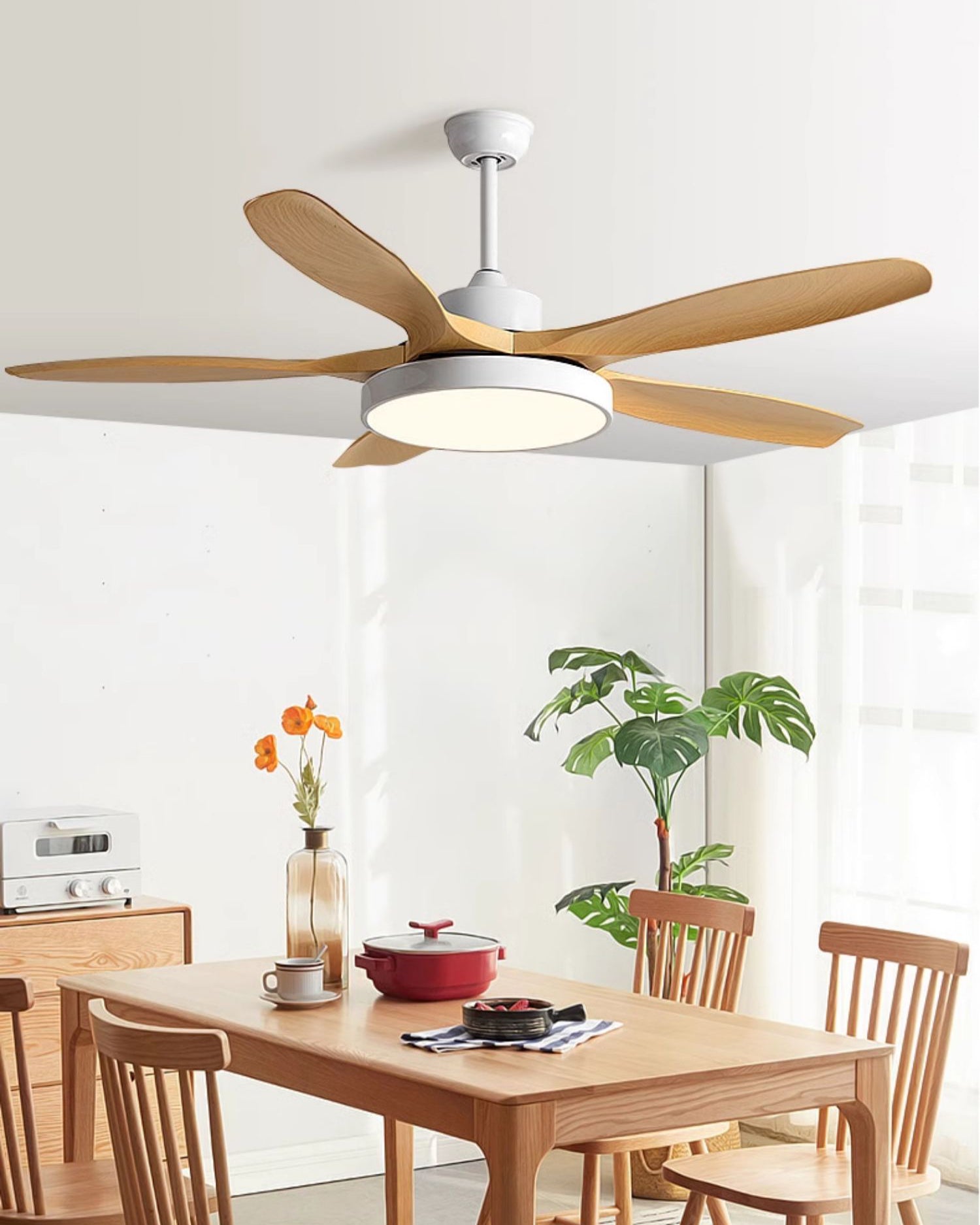 WOMO 52 inch Five Blade Ceiling Fan with Light - WM5167