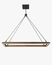 WOMO Forged Iron Rectangular LED Chandelier - Peralta