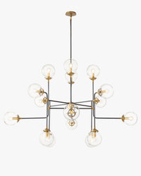 WOMO Clear Glass Sputnik Globe Chandelier - Bistro