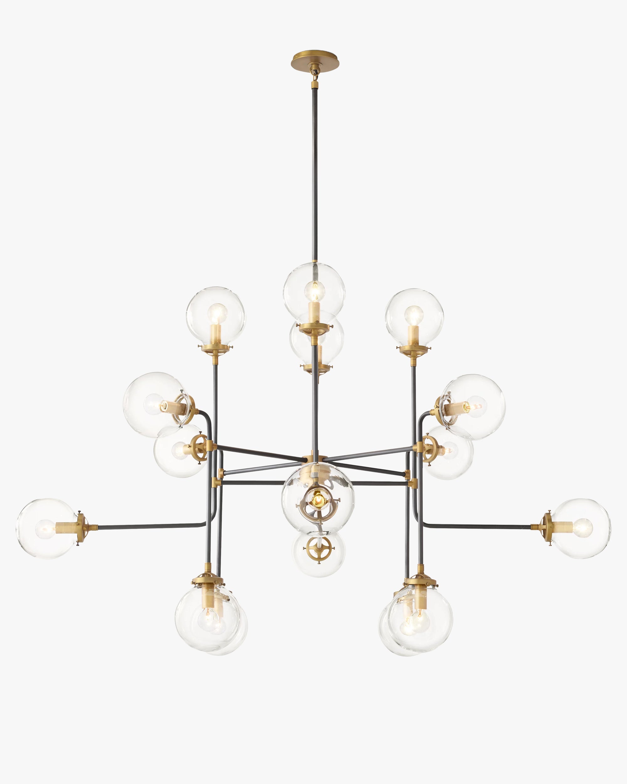 WOMO Clear Glass Sputnik Globe Chandelier - Bistro