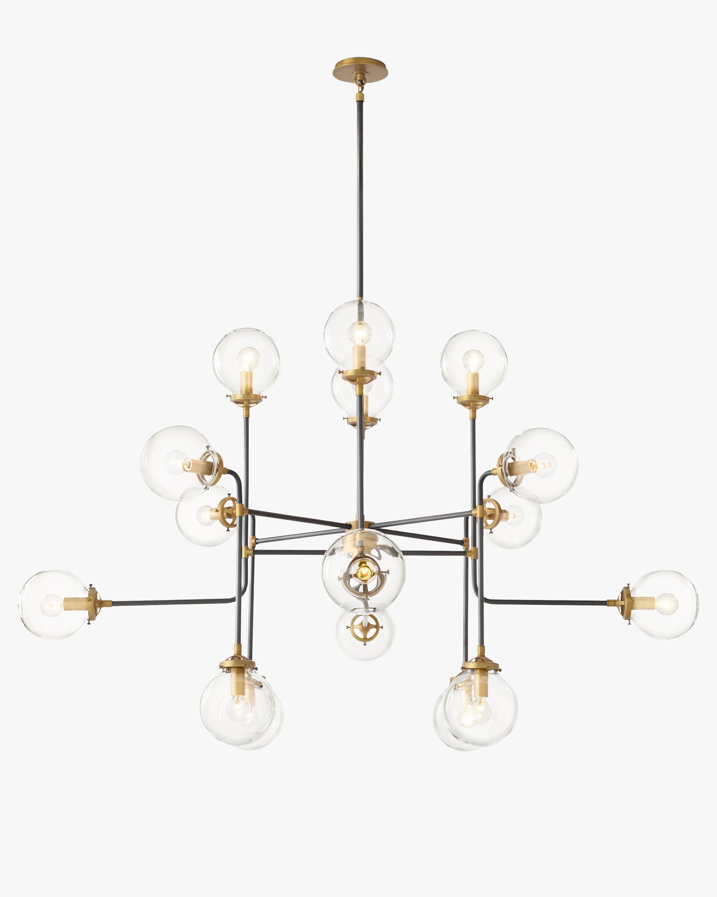 WOMO Clear Glass Sputnik Globe Chandelier - Bistro