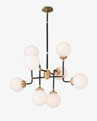 WOMO Milk Glass Sputnik Globe Chandelier - Bistro