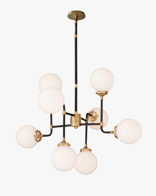 WOMO Milk Glass Sputnik Globe Chandelier - Bistro