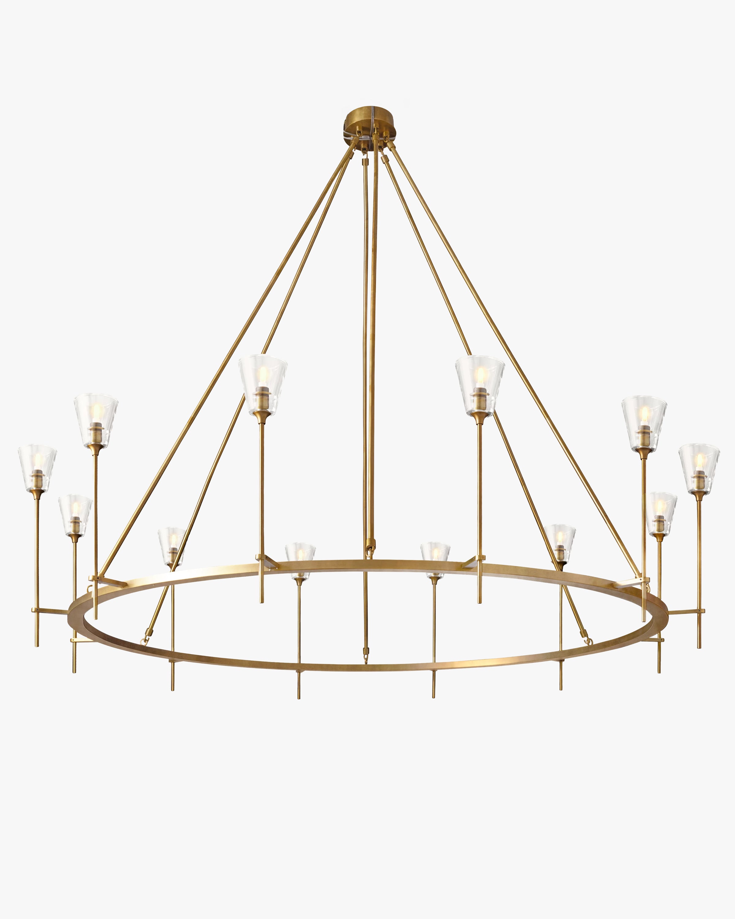 WOMO Torch Round Chandelier - Verre