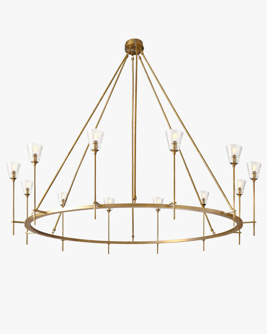 WOMO Torch Round Chandelier - Verre
