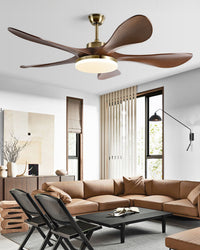 WOMO Mid Century Modern Ceiling Fan Lamp - WM5173
