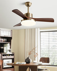 WOMO Antique Bronze Ceiling Fan Lamp - WM5183b