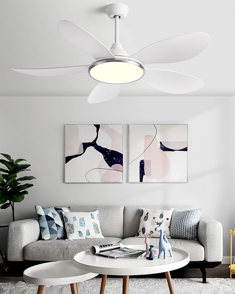 WOMO Modern Oak-look Ceiling Fan Lamp - WM5185