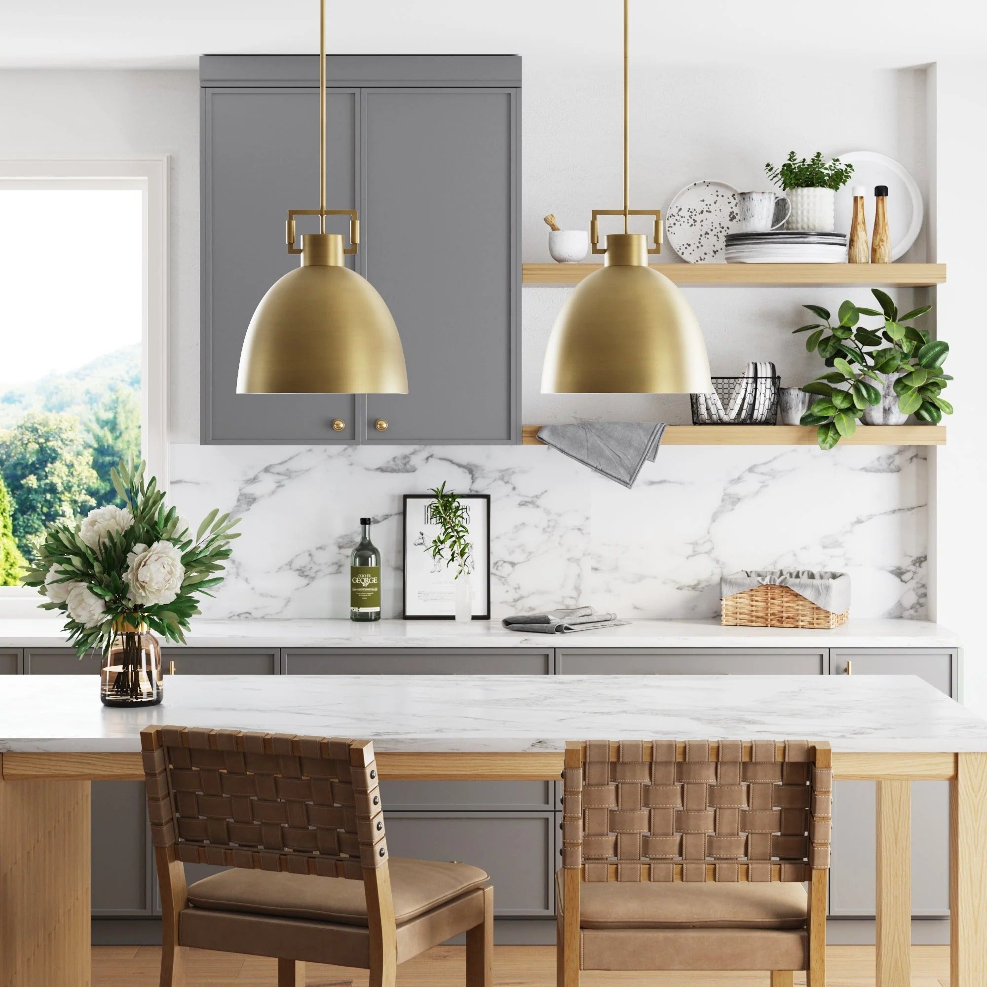 WOMO Metal Dome Pendant Light - Machinist