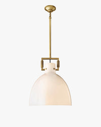 WOMO Milk Glass Dome Pendant Light - Machinist
