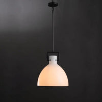 WOMO Milk Glass Dome Pendant Light - Machinist