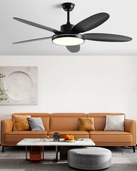 WOMO 5 Blade Modern Ceiling Fan Lamp - WM5189